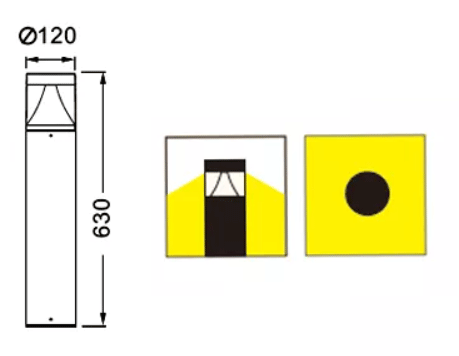 ขนาดโคมไฟสนาม-MARCA-LED-7.2w